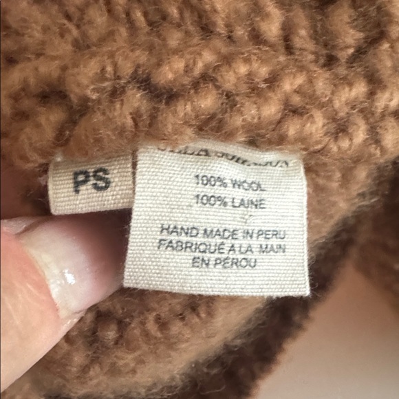 Ulla Johnson Textured V-Neck Sweater in Tan - Picture 5 of 5